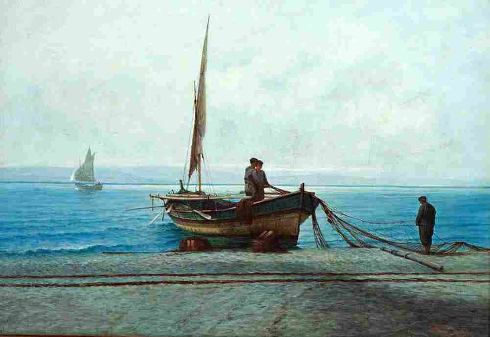 poulakas beach of volos Art A4 Photo Print
