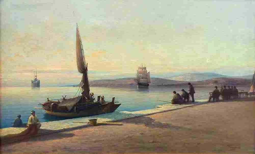 poulakas port of volos Art A4 Photo Print
