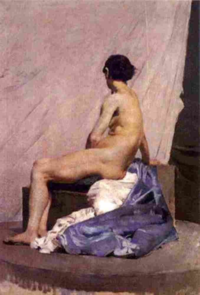 pousao model painting Art A4 Photo Print