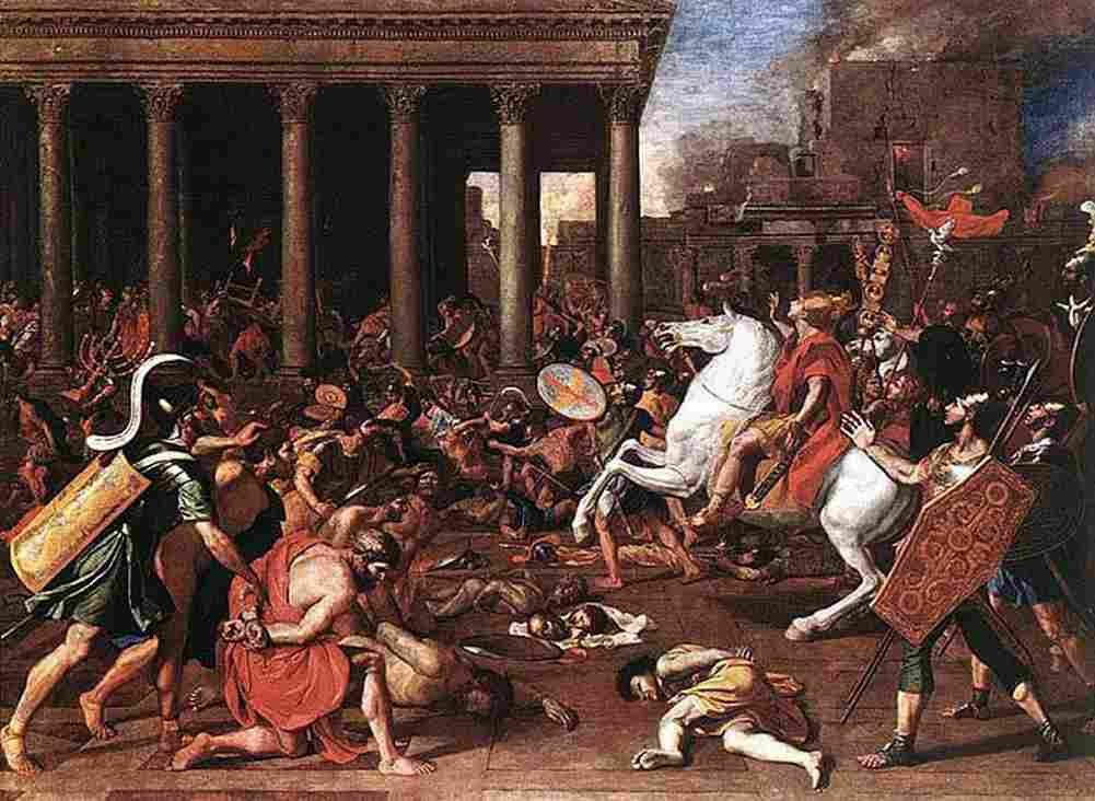 poussin Destruction of the Temple at Jerusalem Art A4 Photo Print