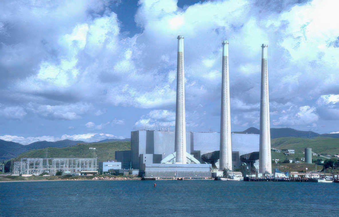 power plant samoa Vintage A4 Photo Print