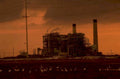 power plant sunset 1980s 1990s A4 Photo Print