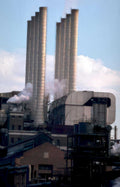 power plant towers Vintage A4 Photo Print