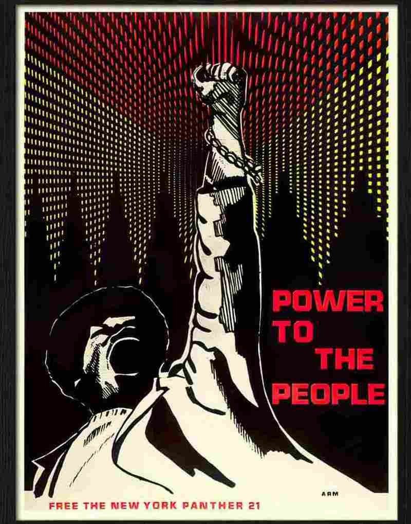 power to the people black panther poster 1970 Advert A4 Photo Print