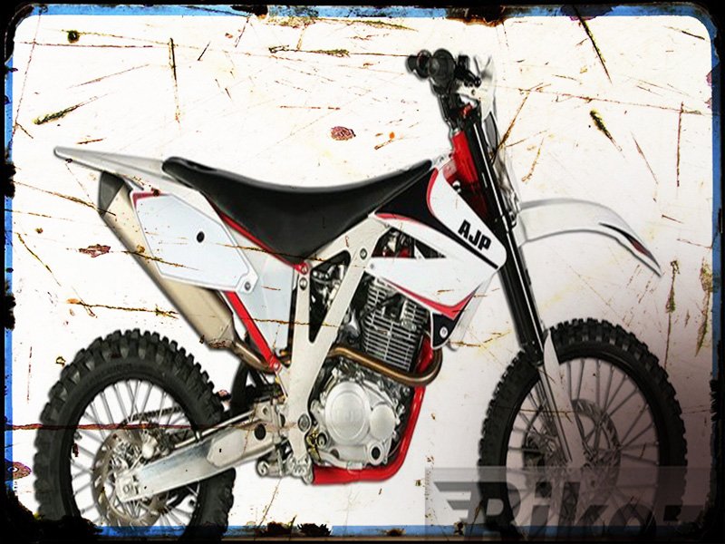 pr3 240 mx pro AJP A4 Photo Print Motorbike Vintage Aged