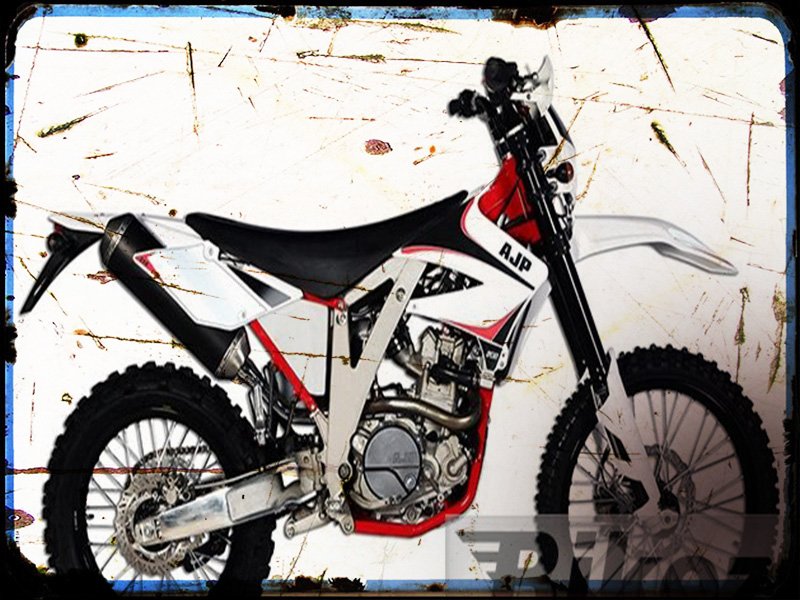 pr5 250 enduro AJP A4 Photo Print Motorbike Vintage Aged