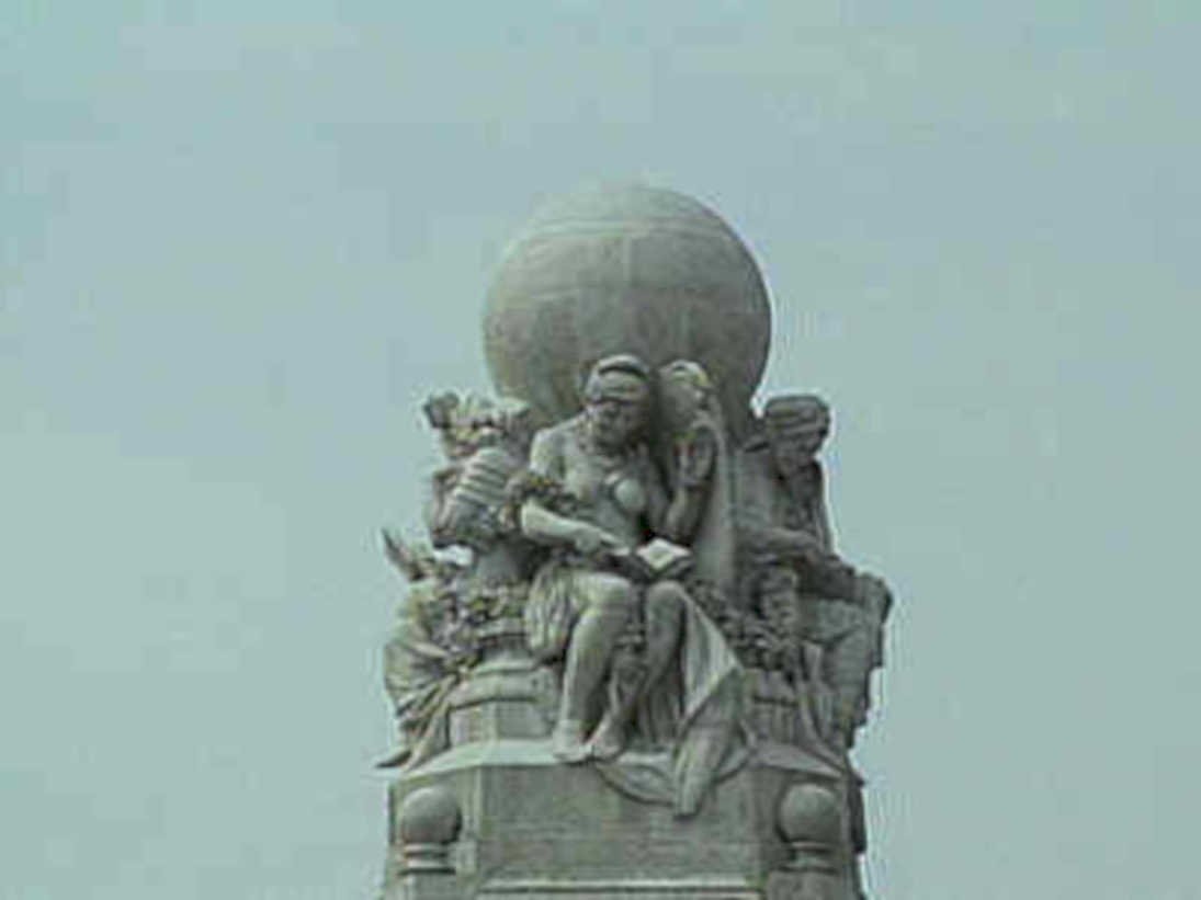 progress statue globe1980s 1990s A4 Photo Print