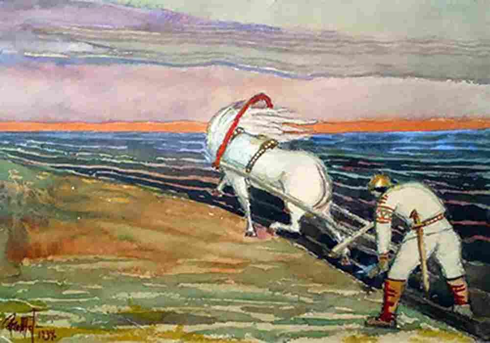 promet kalevipoeg plowing Art A4 Photo Print