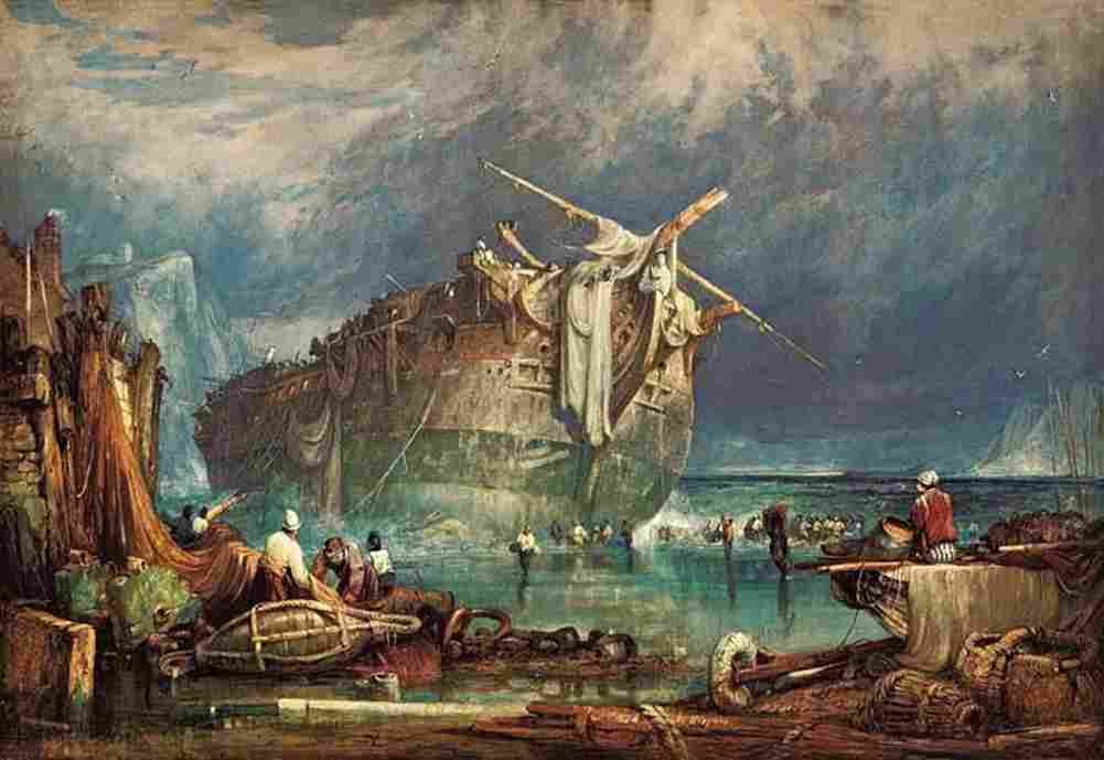 prout salving from the wreck Art A4 Photo Print