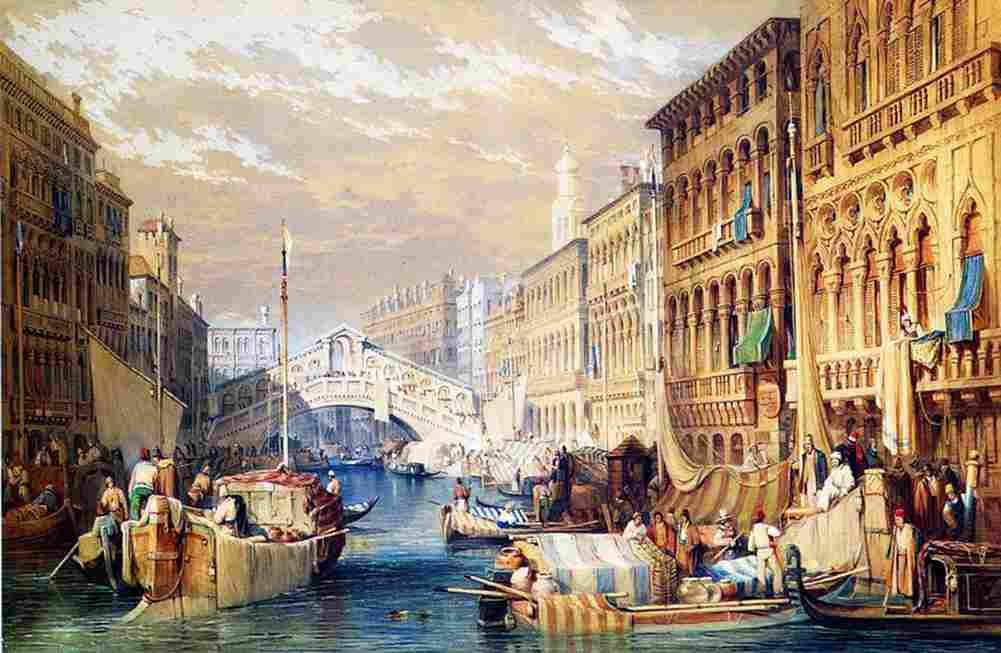 prout the rialto venice Art A4 Photo Print