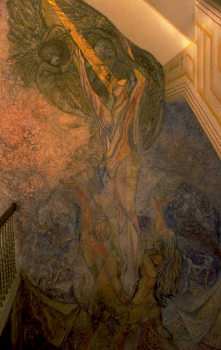 psyche stairs gold 1980s 1990s A4 Photo Print