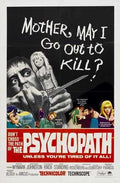 psychopath 1966  01 film star poster A4 Photo Print