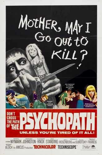 psychopath 1966  01 film star poster A4 Photo Print