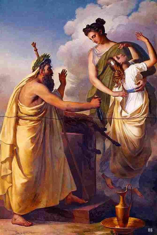 pujol the sacrifice of iphigenia Art A4 Photo Print
