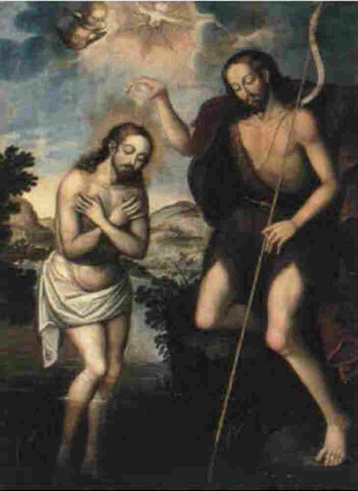 pumacallo the baptism of christ Art A4 Photo Print