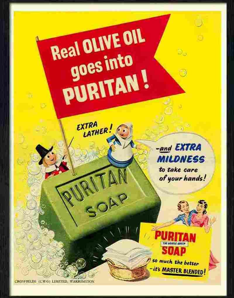 puritan soap 1950s Advert A4 Photo Print