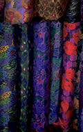 purple floral swatch 1980s 1990s A4 Photo Print