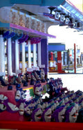 purple sharks arcade Vintage A4 Photo Print