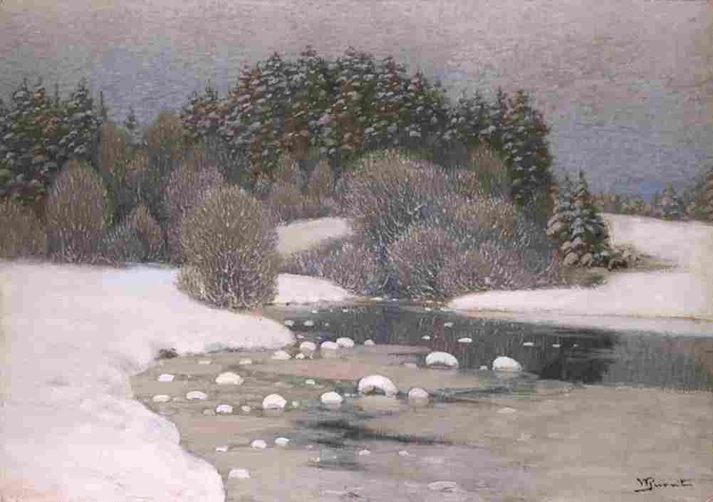 purvitis winter scene Art A4 Photo Print