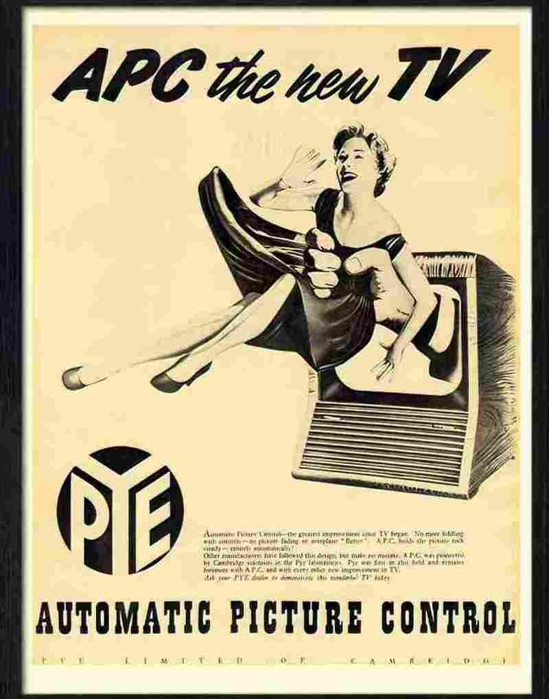 pye apc television 1950s Advert A4 Photo Print