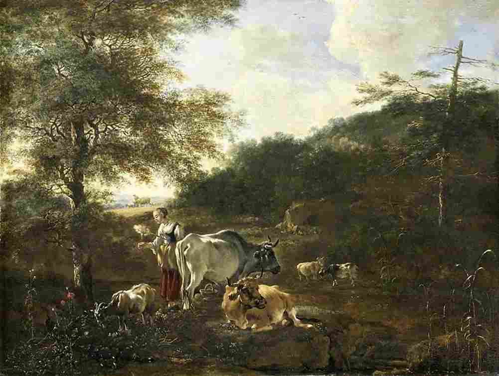 pyna Landscape with Cattle Art A4 Photo Print