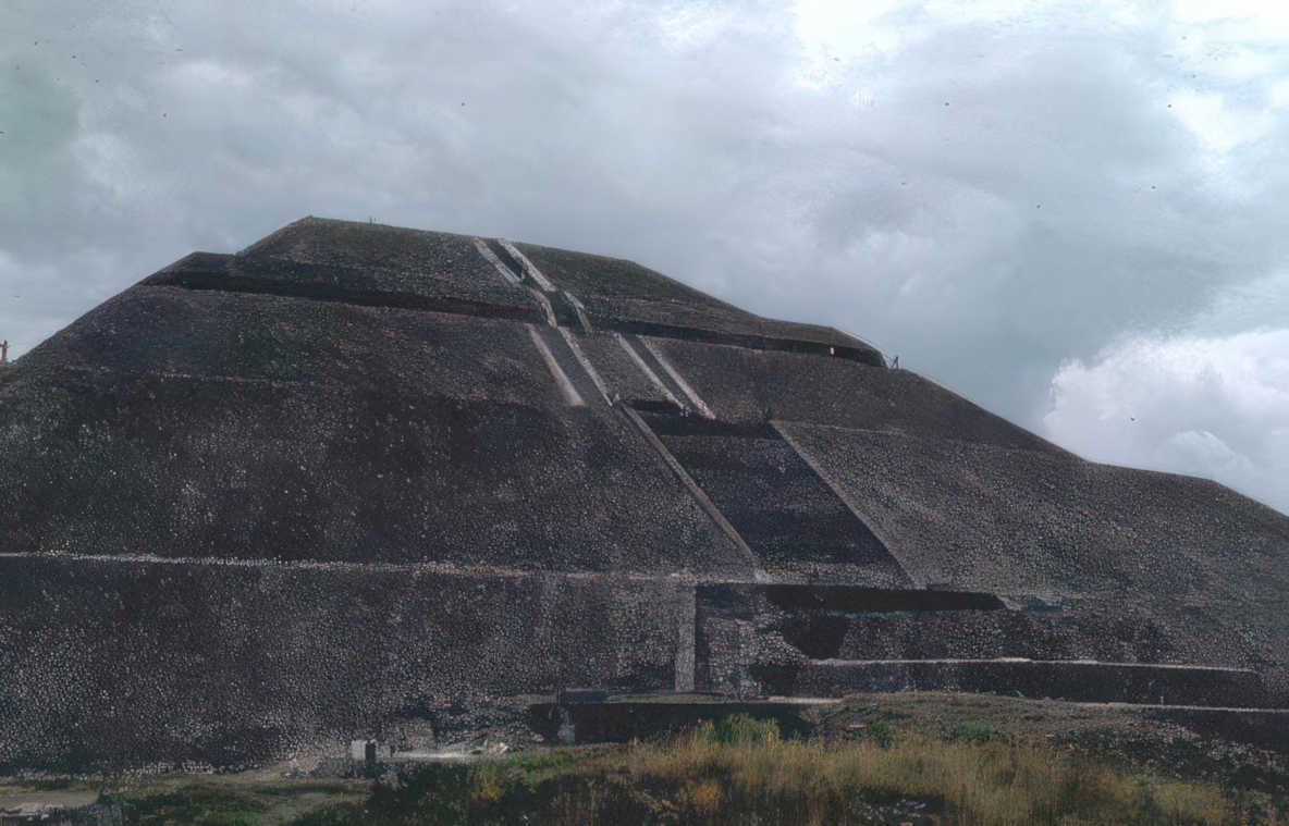 pyramid sun teotihuacan 1 Vintage A4 Photo Print