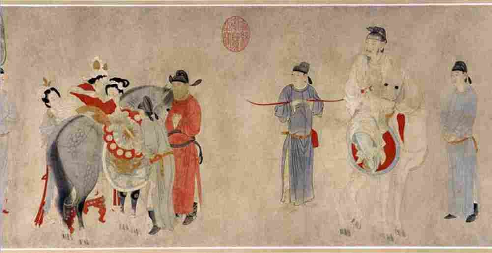 qian xuan Consort Yang Mounting a Horse Art A4 Photo Print