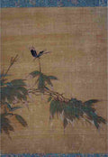 qian xuan Dragonfly on a Bamboo Spray Art A4 Photo Print
