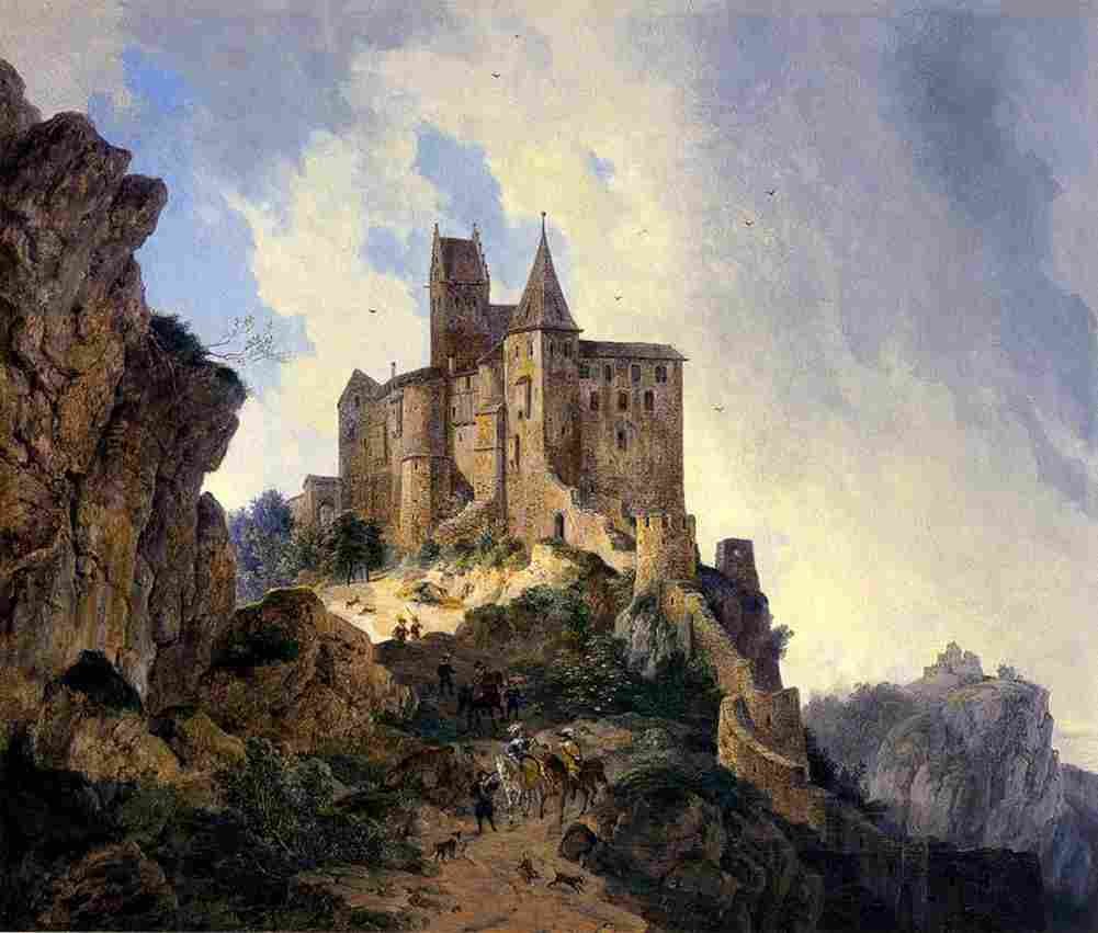 quaglio Burg Kipfenberg in Altmuhltal Art A4 Photo Print