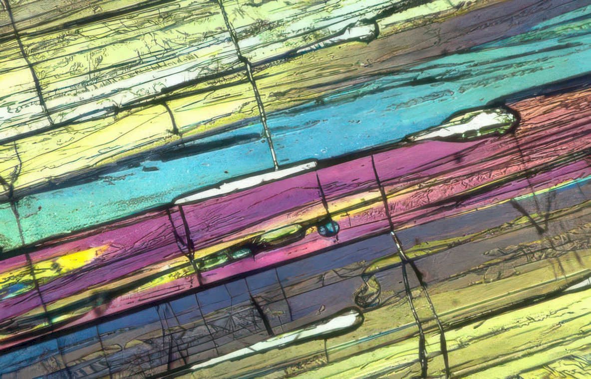 quartz twinning interference Vintage A4 Photo Print