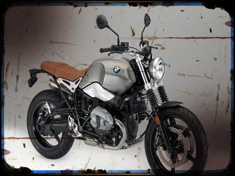 r nine t scrambler  A4 Photo Print Motorbike Vintage Aged