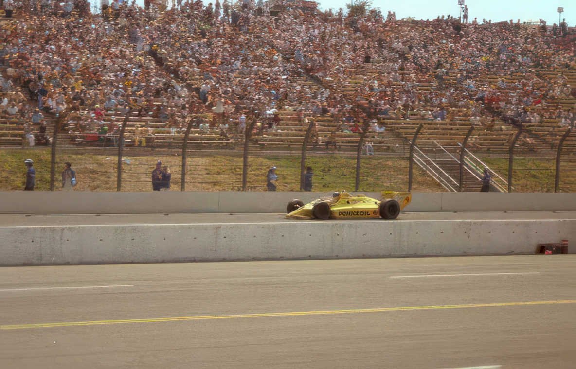 race car speedway 1 Vintage A4 Photo Print