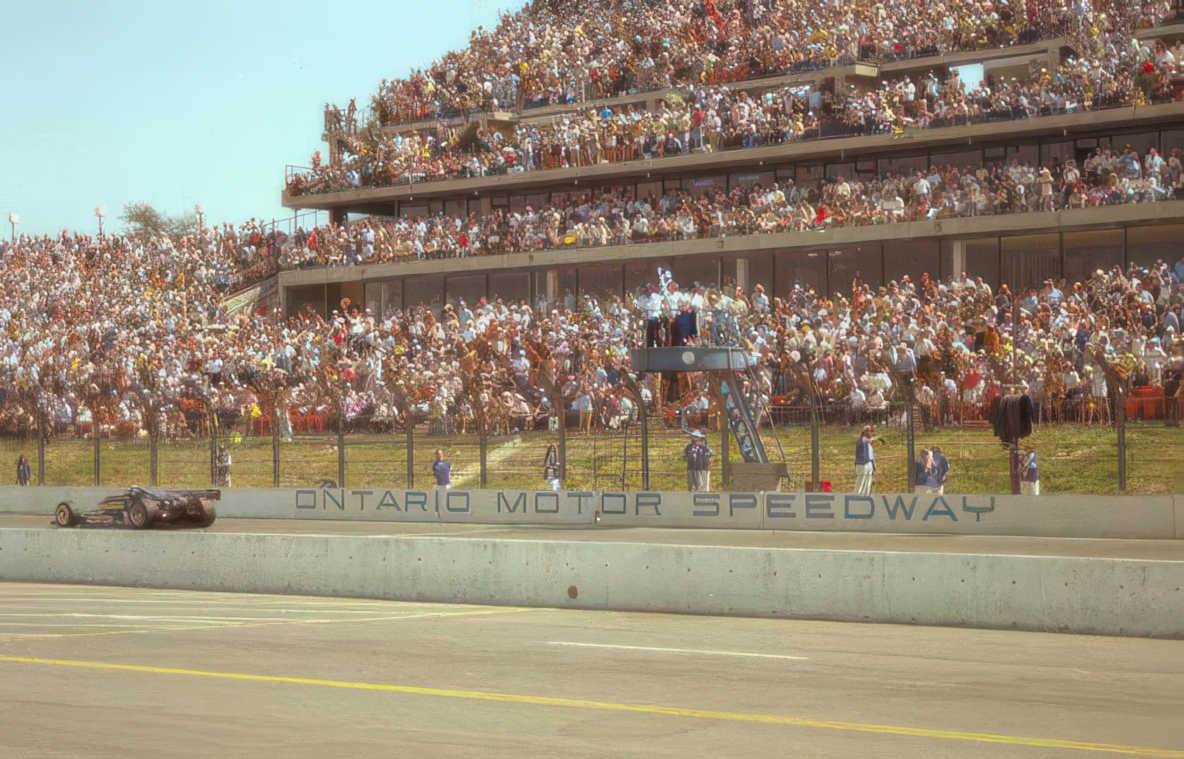 race car speedway 2 Vintage A4 Photo Print