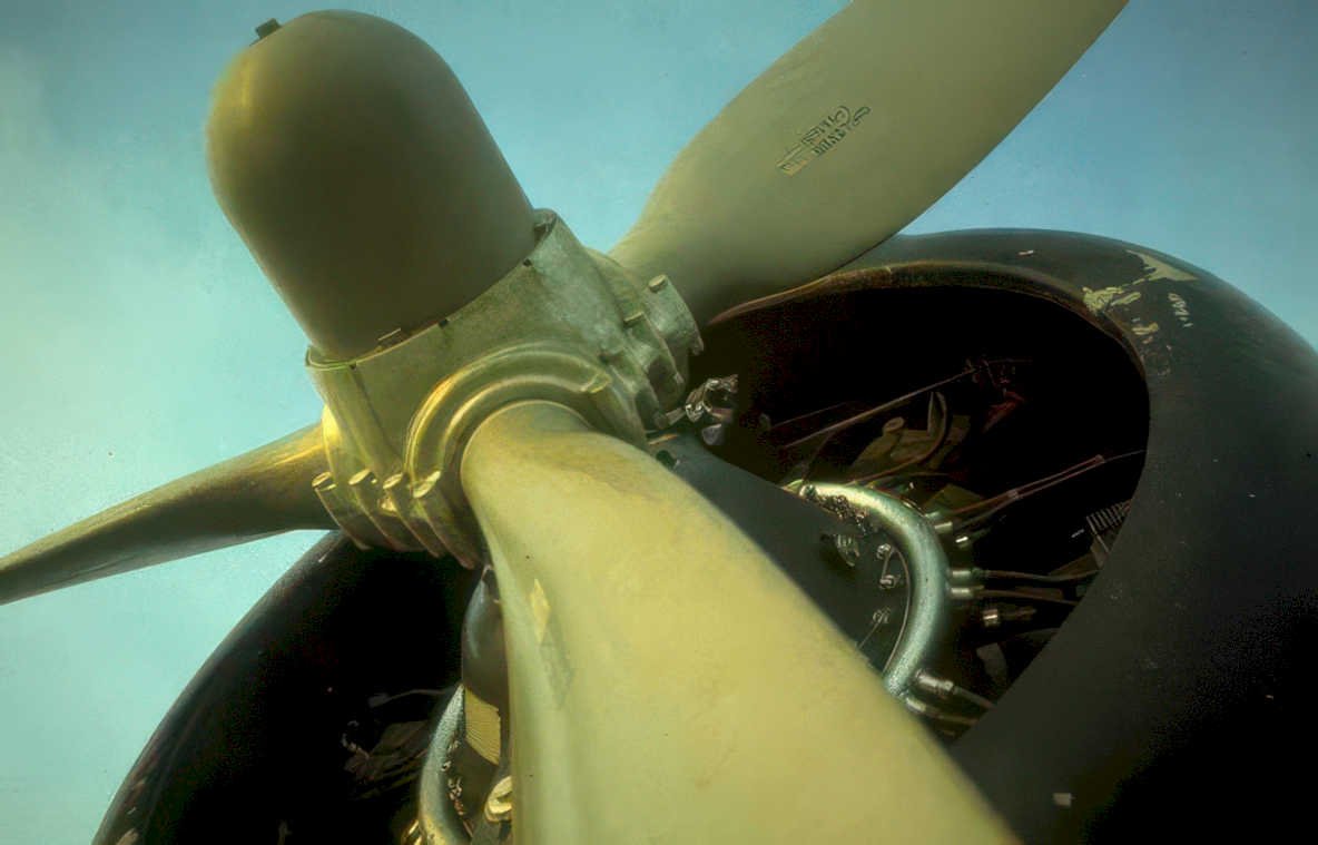 radial propeller engine Vintage A4 Photo Print