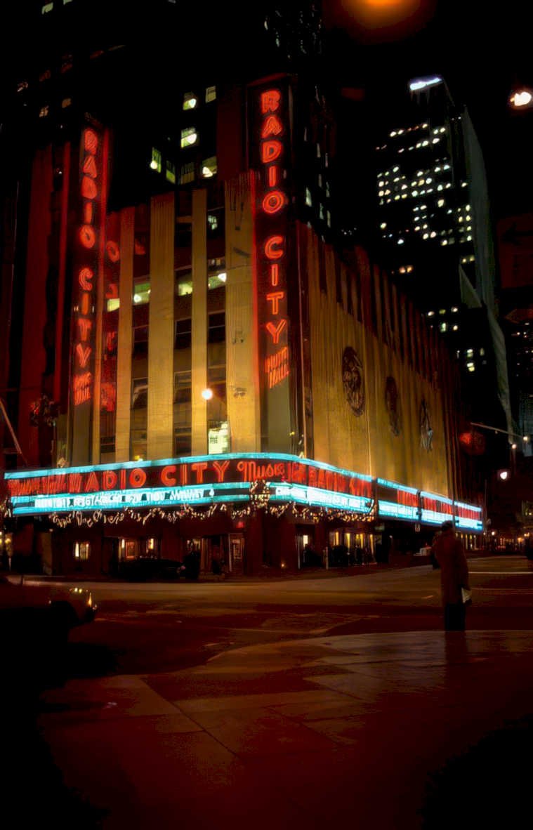 radio city hall Vintage A4 Photo Print