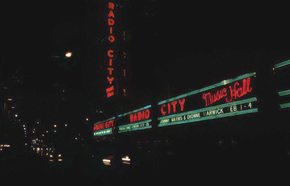radio city neon Vintage A4 Photo Print