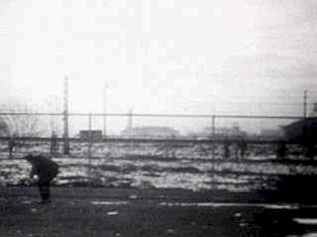 rail yard rainy1980s 1990s A4 Photo Print