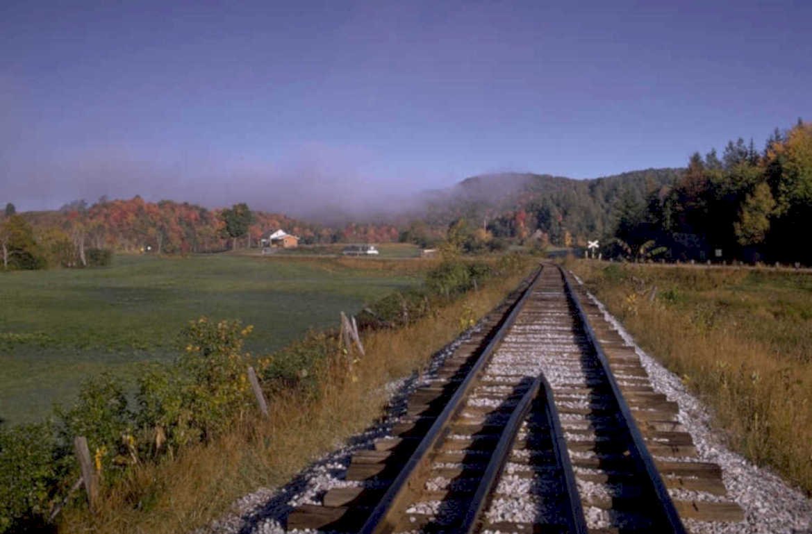 railroad autumn landscape 1980s 1990s A4 Photo Print