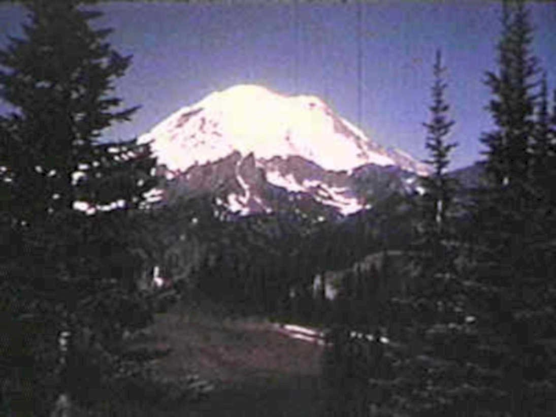 rainier landscape path1980s 1990s A4 Photo Print