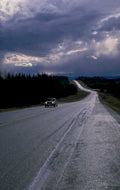 rainy mountain road 1980s 1990s A4 Photo Print