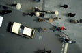 rainy urban demonstration Vintage A4 Photo Print