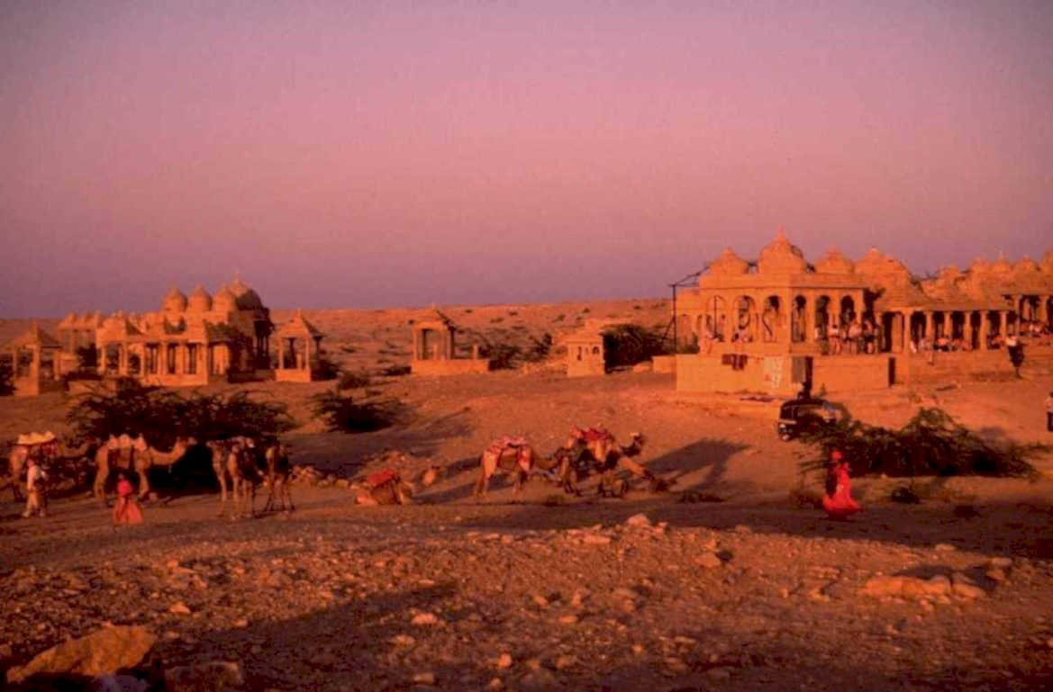 rajasthan sunset temple 1980s 1990s A4 Photo Print