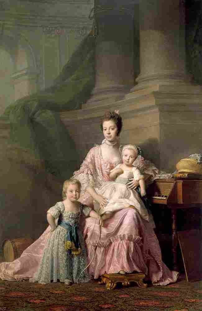 ramsay Queen Charlotte with her Two Eldest Sons Art A4 Photo Print