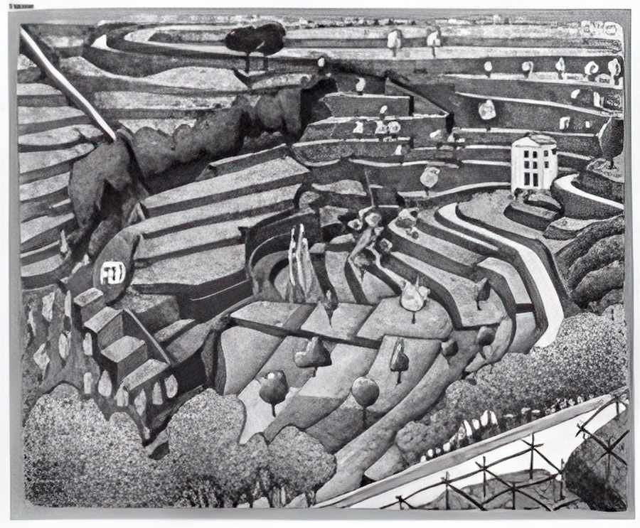 ravello ii mc escher 1923 A4 Photo Print