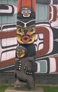 raven totem pole 1980s 1990s A4 Photo Print