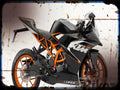 rc 200 A4 Photo Print Motorbike Vintage Aged