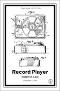record player patent print white A4 Photo Print