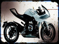 recursion A4 Photo Print Motorbike Vintage Aged