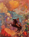 red Pegasus red Art A4 Photo Print