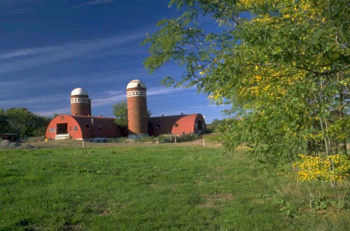 red barns farm 1980s 1990s A4 Photo Print